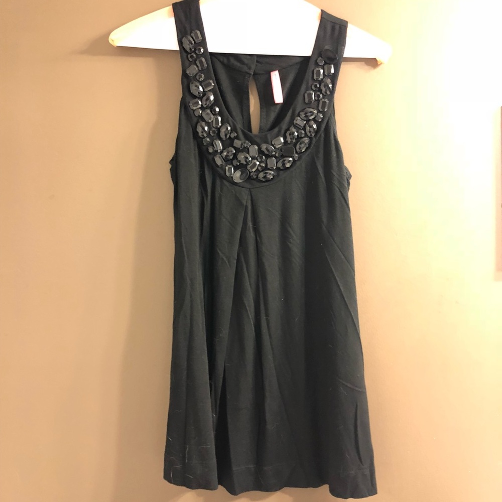 Black beaded tank
